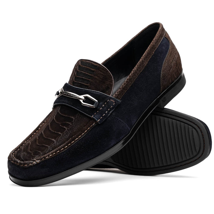 Marco Di Milano Hugo: Brown/Navy Leather Dress Shoe