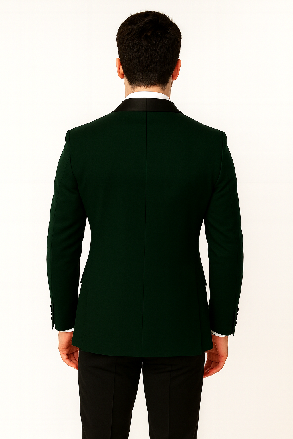 Hunter Green Tuxedo Plus Black Pants and Black Vest