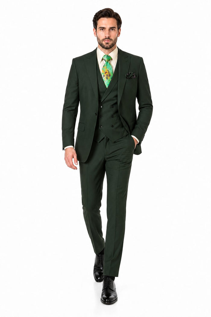 Rossi Man ELI RM117 Classic Men’s Hunter Green Suit