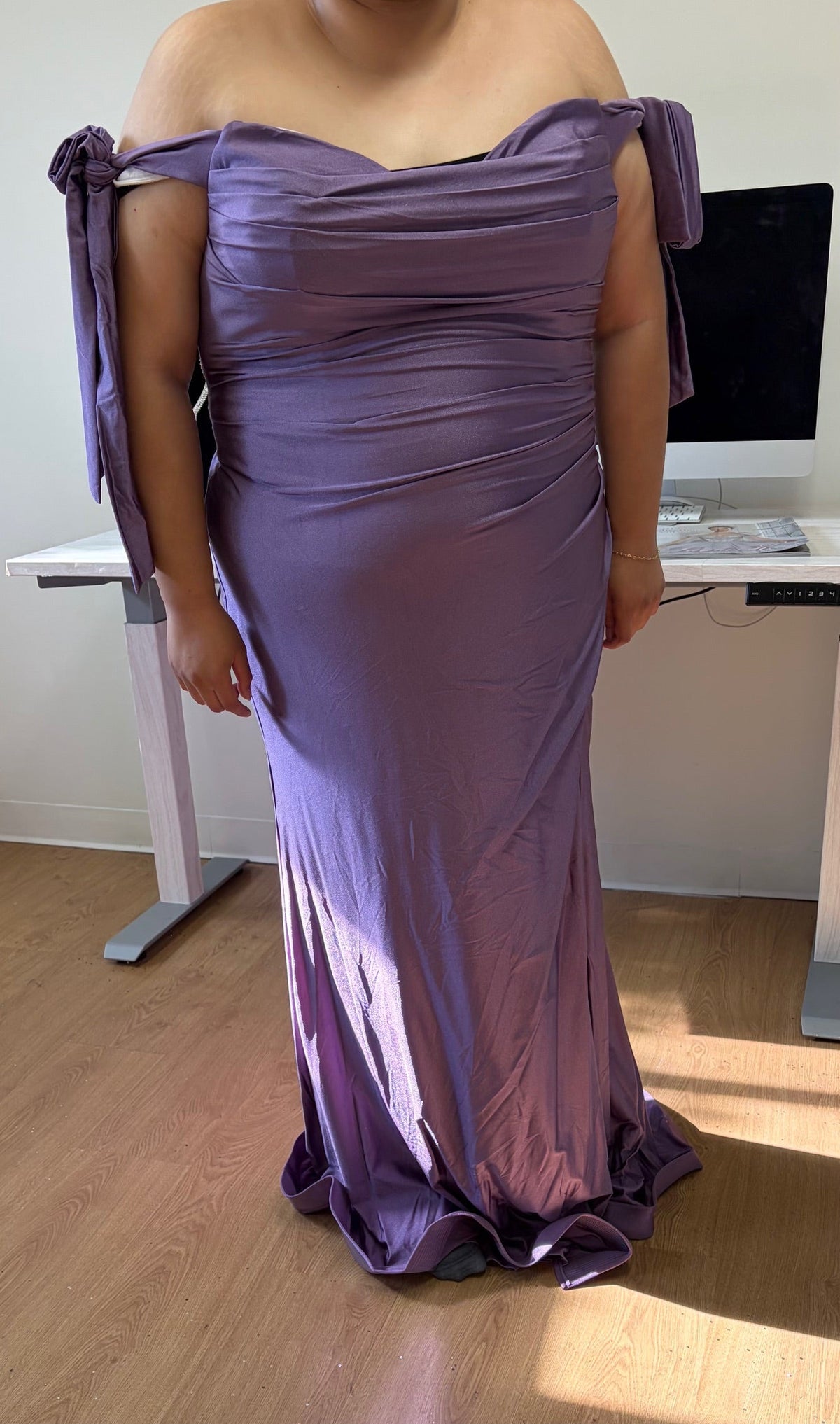 Prom Dress Stretchy Off The Shoulder Plus Size Gown for a Wedding Guest