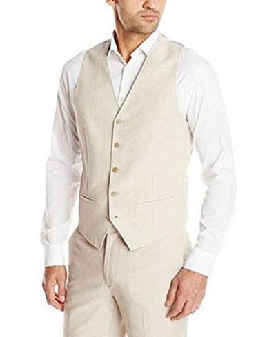 Men's Vest and Pants Set - Linen Outfits For Men Perfect for wedding Vest & Pants