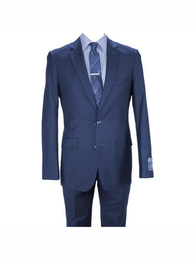 Navy Blue Suit - Navy Suit Designer Men's 2 button fully lined slim fit Dark Blue Suit