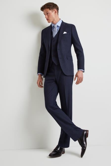 Men's Two Button Fully Lined Jacket Blue