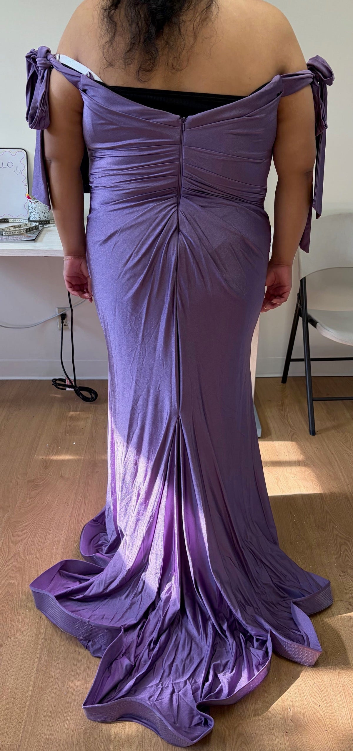 Prom Dress Stretchy Off The Shoulder Plus Size Gown for a Wedding Guest