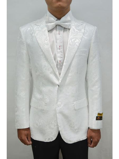 White Unique Men's Floral Fancy