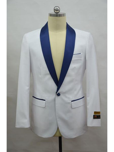 Men's Blazer White ~ NavyBlue Tuxedo Dinner Jacket and Blazer Two Toned