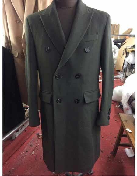 Men's Big And Tall Overcoat Long Men's Dress Topcoat - Winter coat Outerwear Coat Up to Size 68 Regular Fit