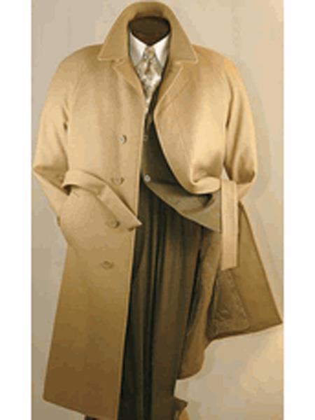 Men's Big And Tall Overcoat Long Men's Dress Topcoat - Winter coat Outerwear Coat Up to Size 68 Regular Fit