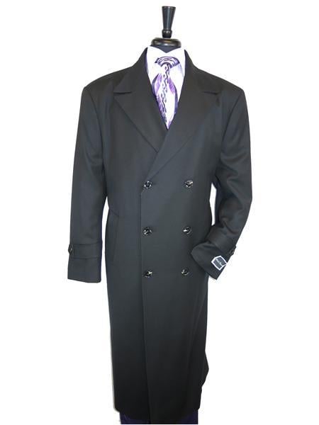 Men's Big And Tall Overcoat Long Men's Dress Topcoat - Winter coat Outerwear Coat Up to Size 68 Regular Fit