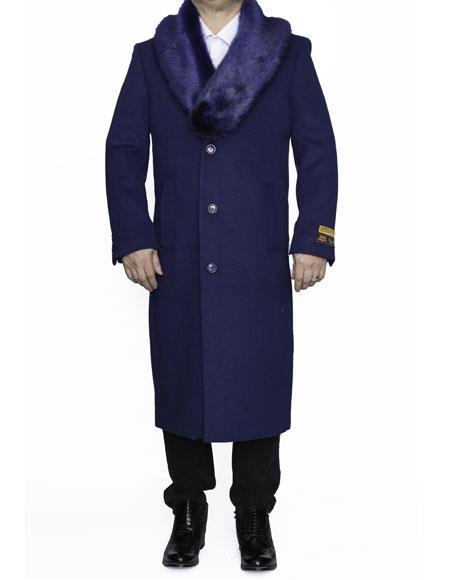 Men's Big And Tall Overcoat Long Men's Dress Topcoat - Winter coat Outerwear Coat Up to Size 68 Regular Fit
