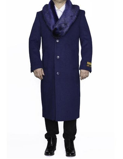 Men's Big And Tall Overcoat Long Men's Dress Topcoat - Winter coat Outerwear Coat Up to Size 68 Regular Fit
