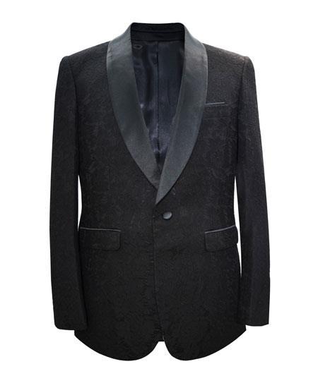 Cheap Priced Men's Printed Unique Patterned Print Floral Tuxedo Flower Jacket Prom custom celebrity modern Tux Black