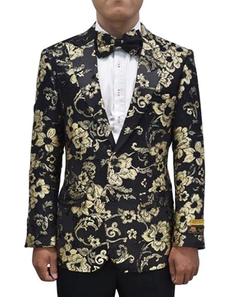 Cheap Priced Men's Printed Unique Patterned Print Floral Tuxedo Flower Jacket Prom custom celebrit