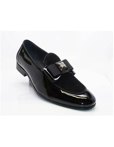 Tuxedo Shoes Dress Carrucci Slip on - Stylish Dress Loafer - Slipper Men's Shoes Perfect for Men's Prom Shoe and Wedding Black Shoes