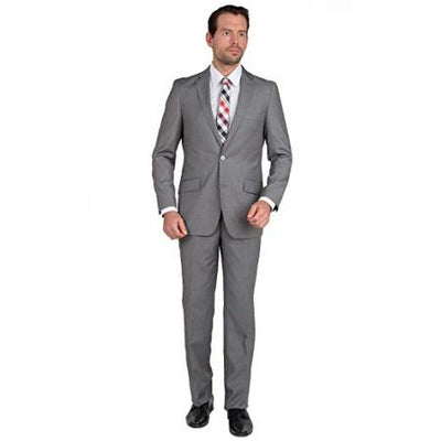 Men's Modern Fit Suits Two Button Gray Suit