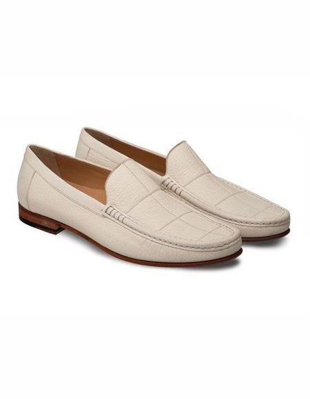 Men's Bone Stylish Dress Loafer Design Slip On Shoe