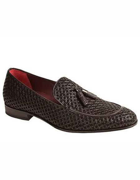 Men's Stylish Dress Loafer Design Slip On Black Shoe