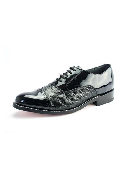 Men's Two Tone Shoes Black Stacy Baldwin Shoes