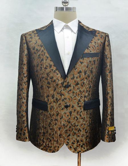 Men's Fashion Camo Ostrich looking Suit