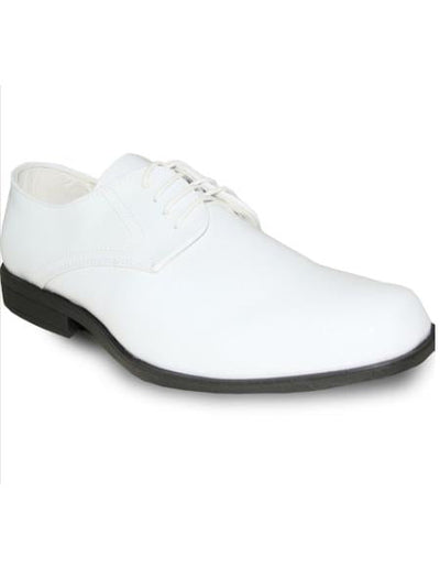 Men Dress Shoe For Men Perfect for Wedding Formal Tuxedo Oxford White Patent - Men's Shiny Shoe