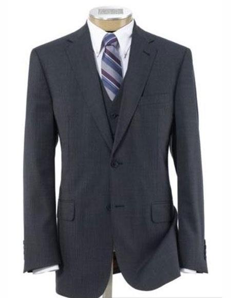 Athletic Cut Classic Suits Men's suit Classic Relax Fit Pleated Pants 19 Inch Bottom Grey