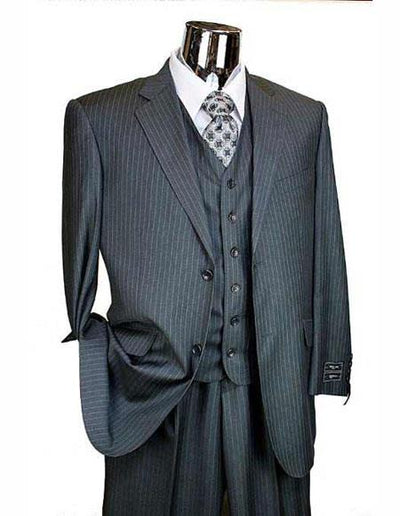 Charcoal Grey Athletic Cut Classic Suits