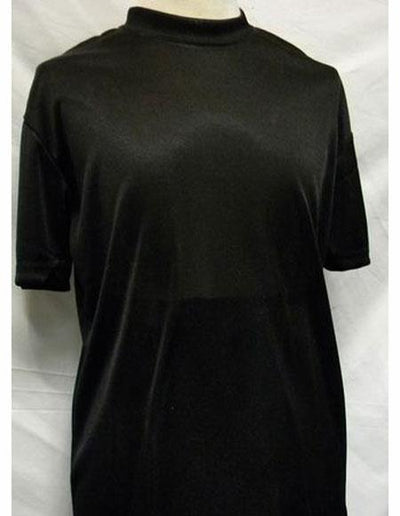 Men's Black Short Sleeve Mock Neck Shirts