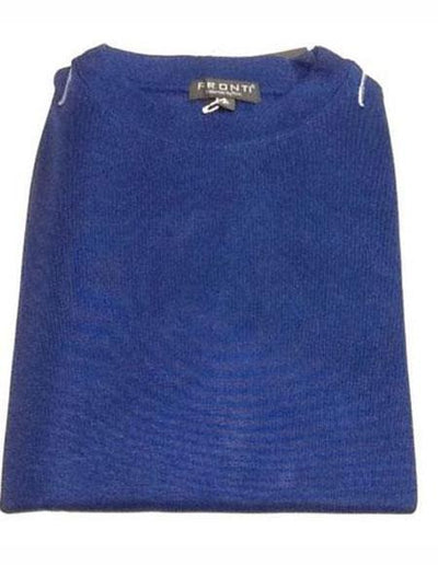 Royal Blue Mock Neck Long Sleeve Shirts For Men's