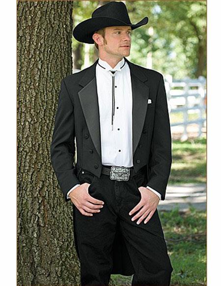 Men's Wedding Cowboy Suit Jacket perfect for wedding Black