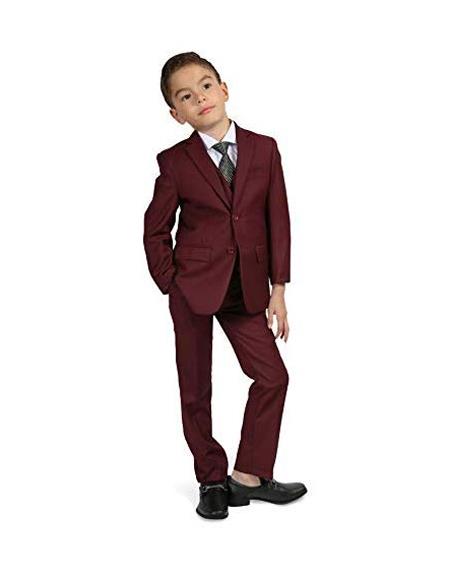 Burgundy Father and son / Dad and baby Matching Suits Burgundy / 48 Long Jacket+42 Waist Adjust 38 to 44)(Height:6-6.4