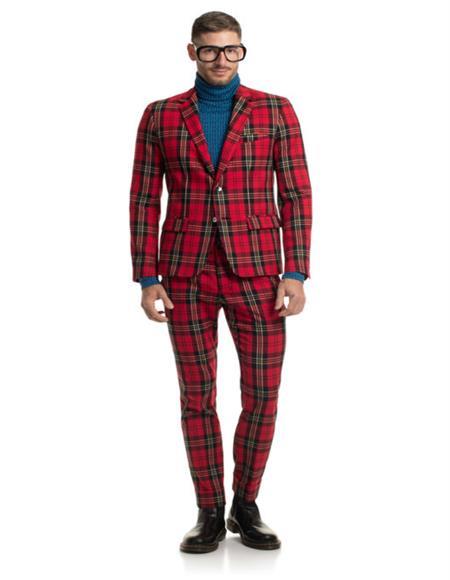 Men's Red Christmas Party Blazer