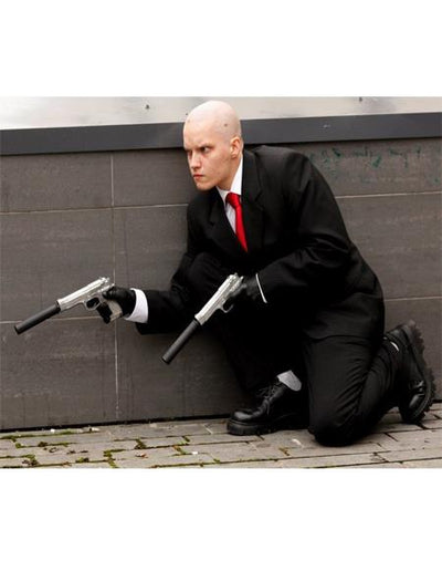 Agent 47 Custom Jacket + Pants Shirt Red Tie