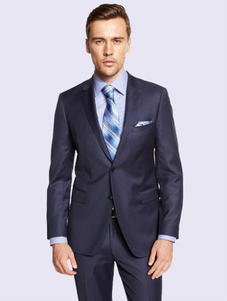 Bertolini  Fabric Men’s Suit-French Blue- High End Suits - High Quality Suits