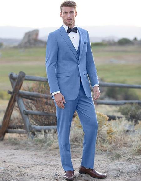 dusty blue mens dress pants Azazie James dusty blue Structured Stretch Classic Men's Wedding Suit Pants Size 32 Regular