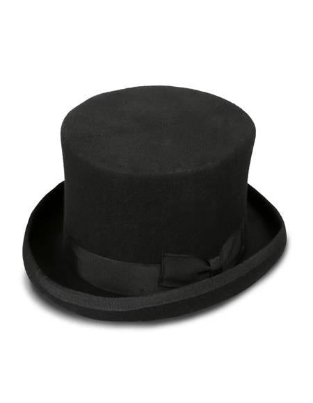 Designer Brand Men's Black Stout Top Hat ~ Tuxedo Hat
