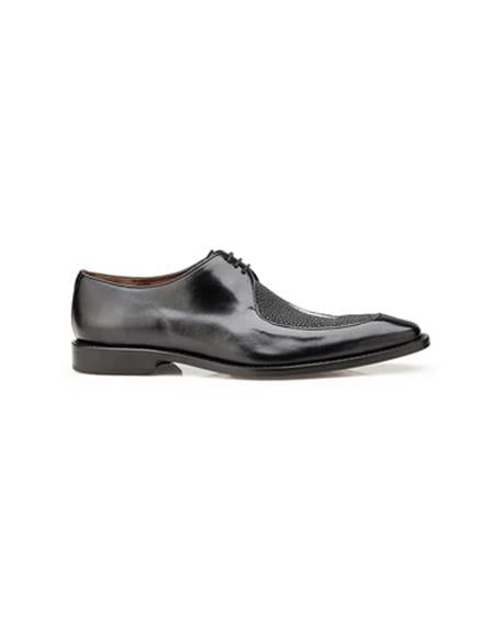 Black Genuine Skin Italian Calf, Blucher Dress Shoes
