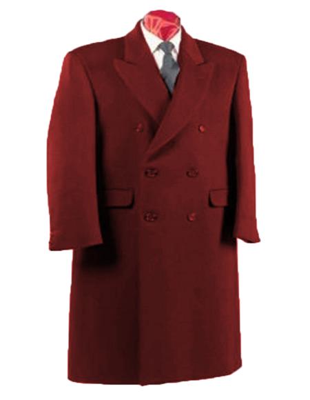 Alberto Nardoni Authentic Fully Lined Double Breasted Men's Dress Coat Wool Blend Long Overcoat