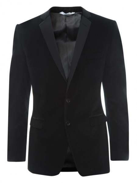 Black Velvet Fashion Designer velour Men's blazer