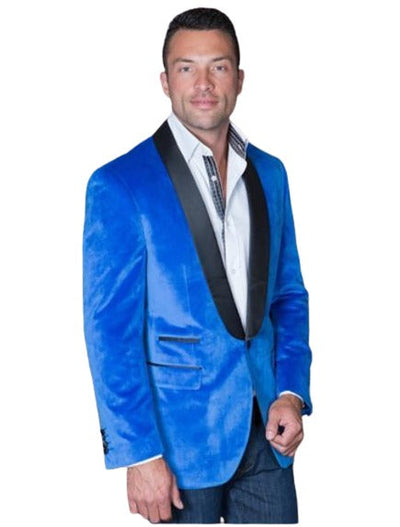 Sport Coat Jacket Men's Royal Shawl Collar velour Men's blazer Jacket