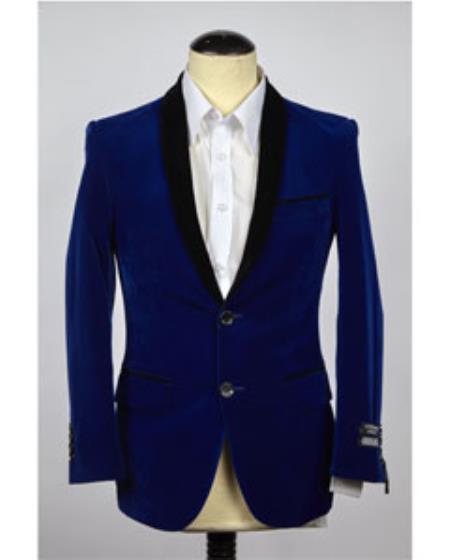 Men's Velvet Blazer velour Men's blazer Jacket Royal