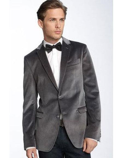 Men's Gray ~ Grey 2 Button Cheap Priced Designer Fashion Dress velour Blazer Jacket For Men On Sale Men's blazer