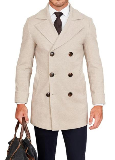 Men's Camel ~ Tan ~ Beige ~ Khaki Designer Men's Wool Men's Peacoat Sale