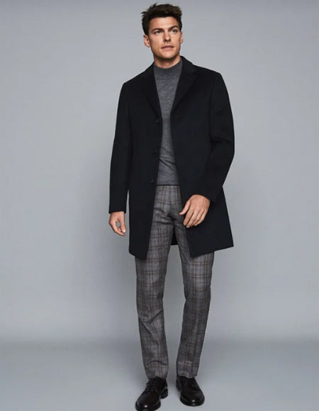 Men's Wool Epson Overcoat Navy
