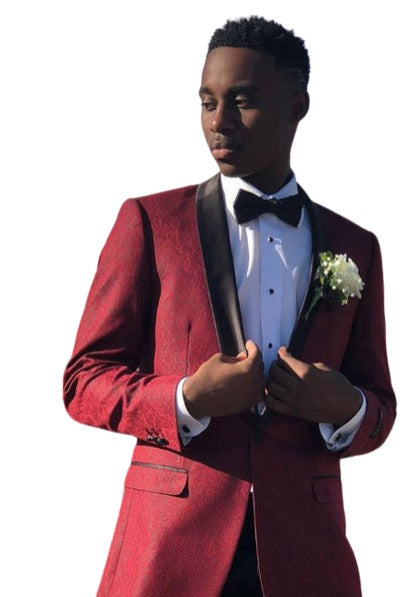 Sport coat Slim Fit Tuxedo Looking Sport Coat Burgundy