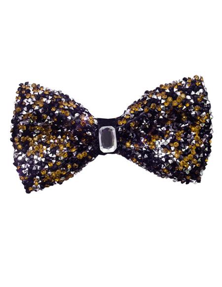 gold sequin bow ties