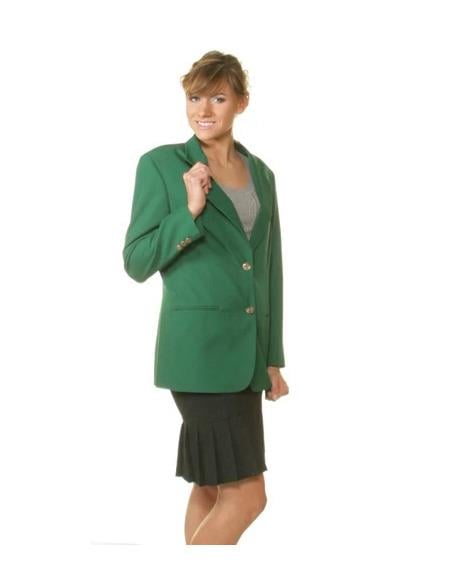 Two Button women Blazer In Kelly Green