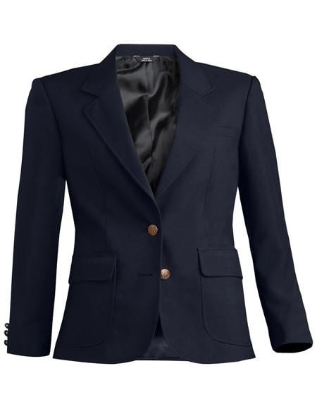 Two Button Dark Navy Women Blazer