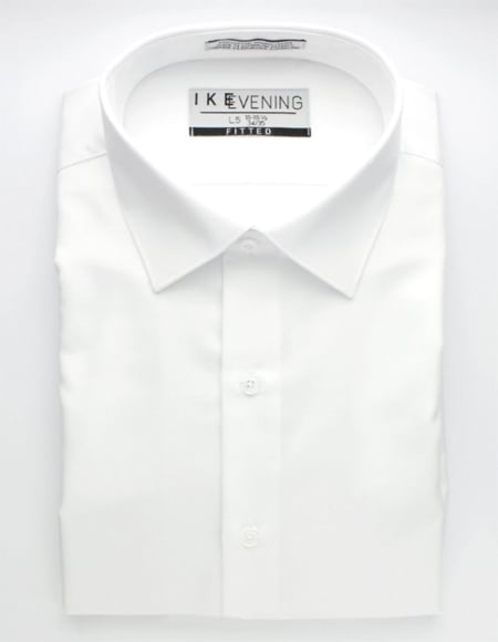 White Laydown Tuxedo Shirt