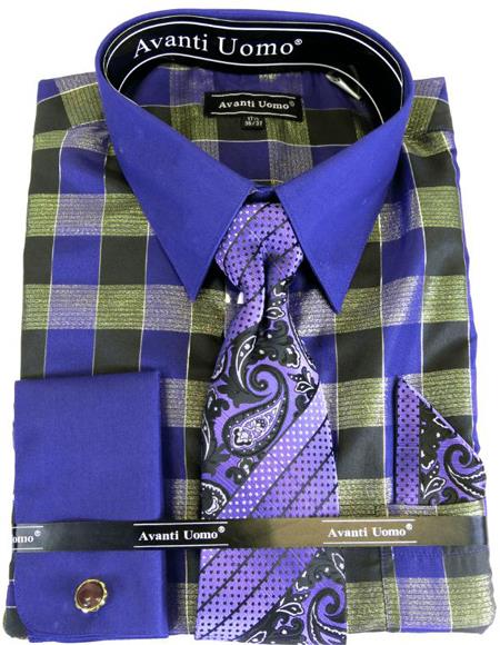 Purple Colorful Men's Dress Shirt
