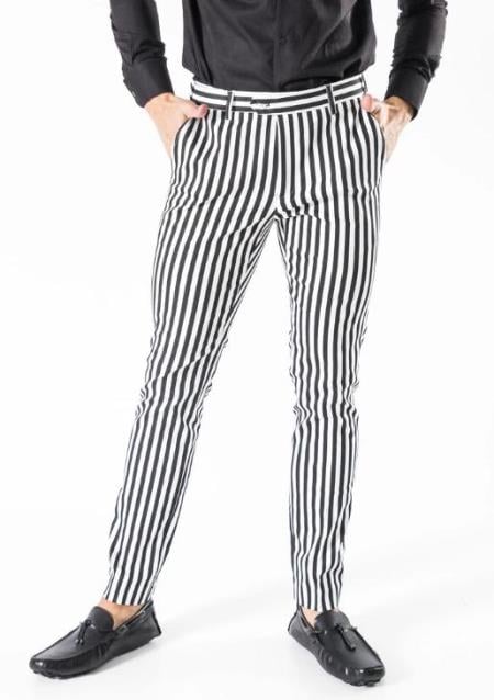 Men's Pants Checked - Black